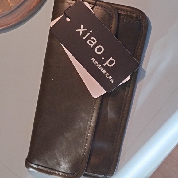 New With Tags Men's Clutch Wallet Green Leather - Picture 8 of 10